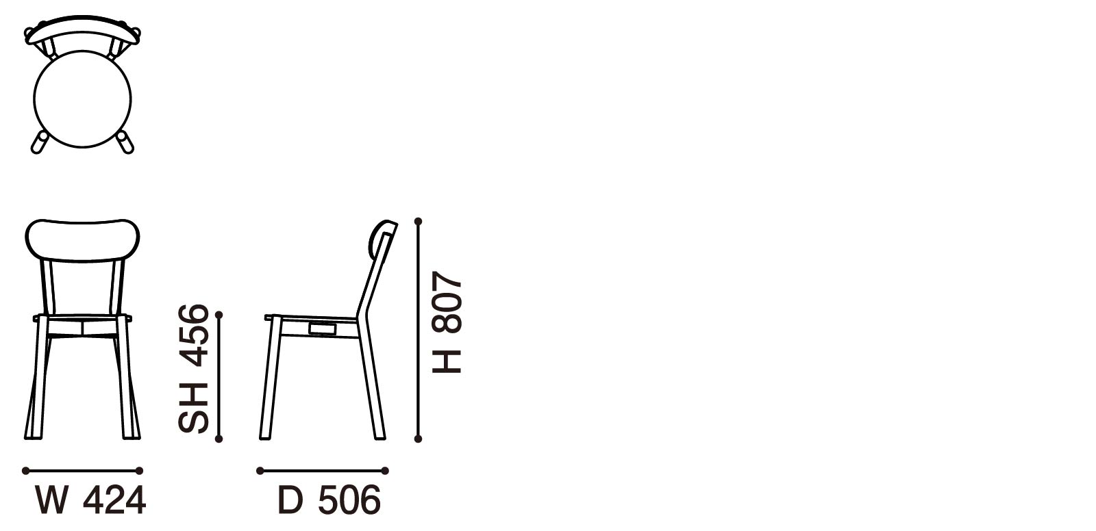 Castor Chair ‒ KARIMOKU NEW STANDARD (KNS)