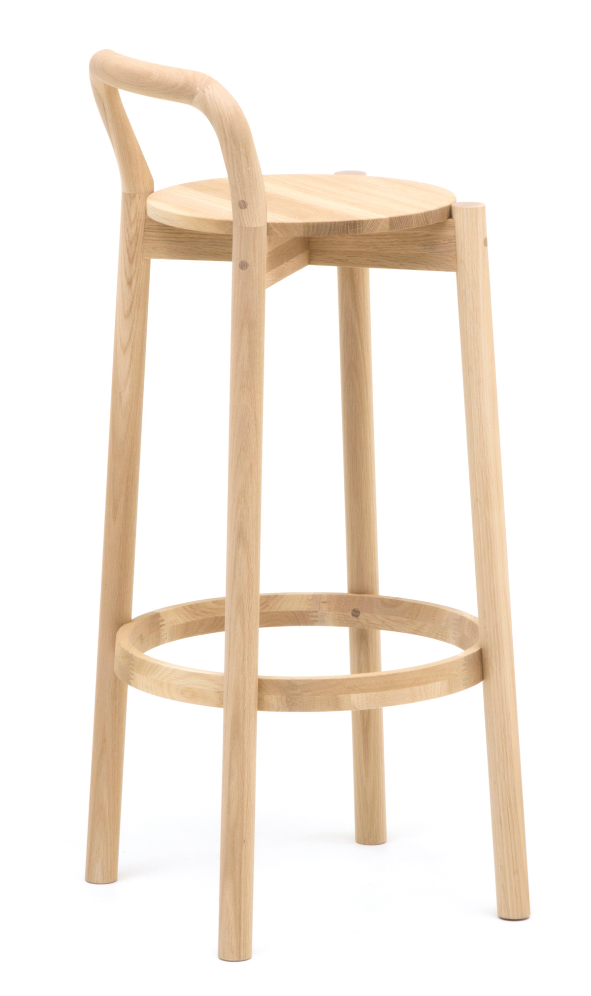 Castor Barstool with Backrest High ‒ KARIMOKU NEW STANDARD (KNS)