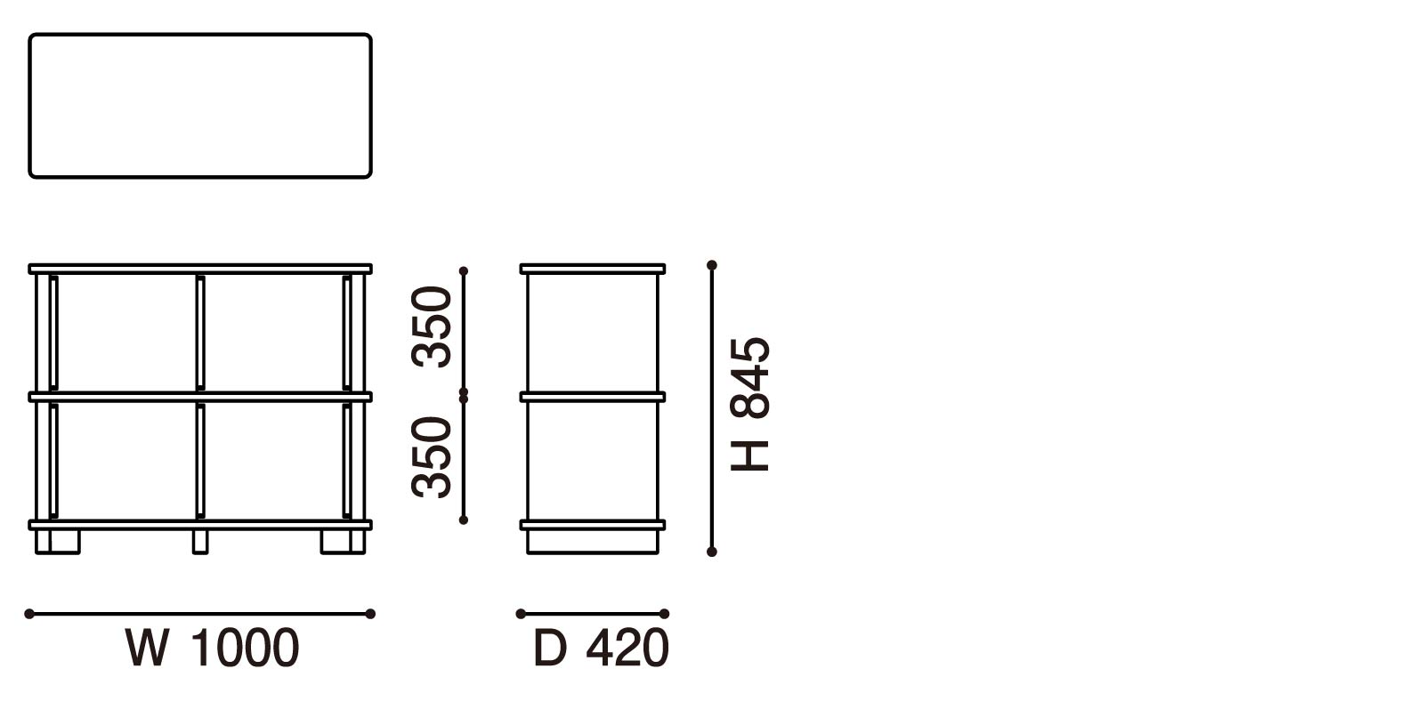 Prop Sideboard 100 ‒ KARIMOKU NEW STANDARD (KNS)