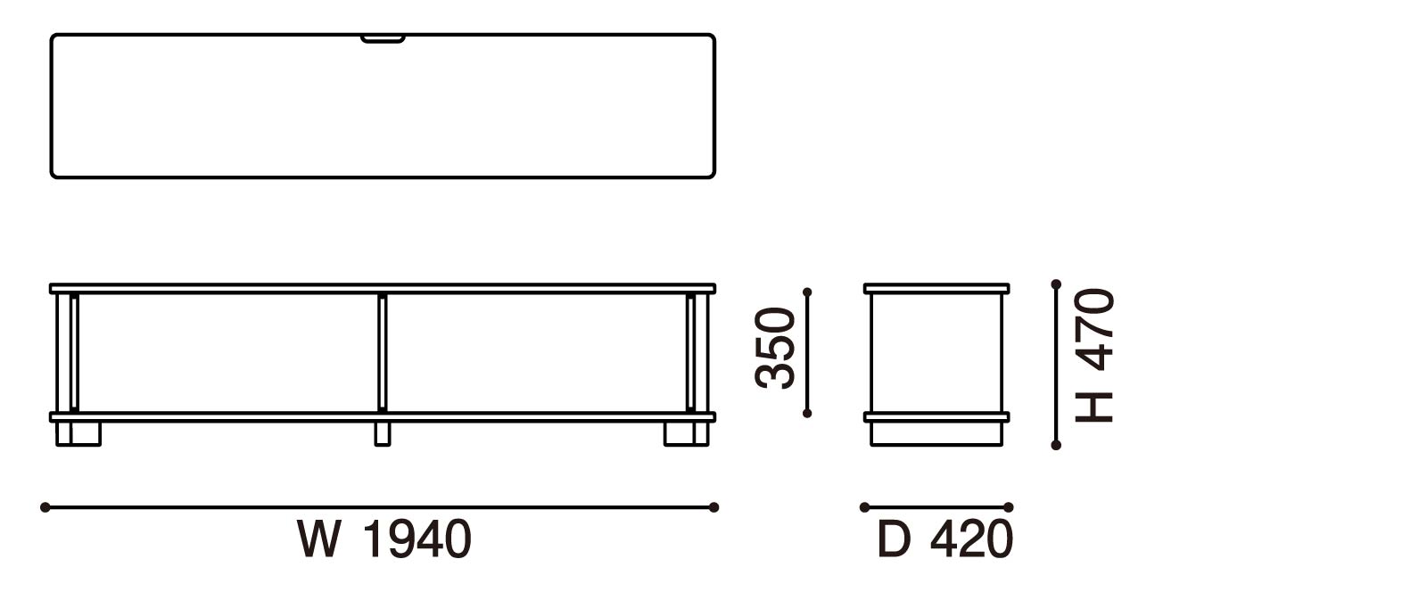 Prop TV-board 200 ‒ KARIMOKU NEW STANDARD (KNS)