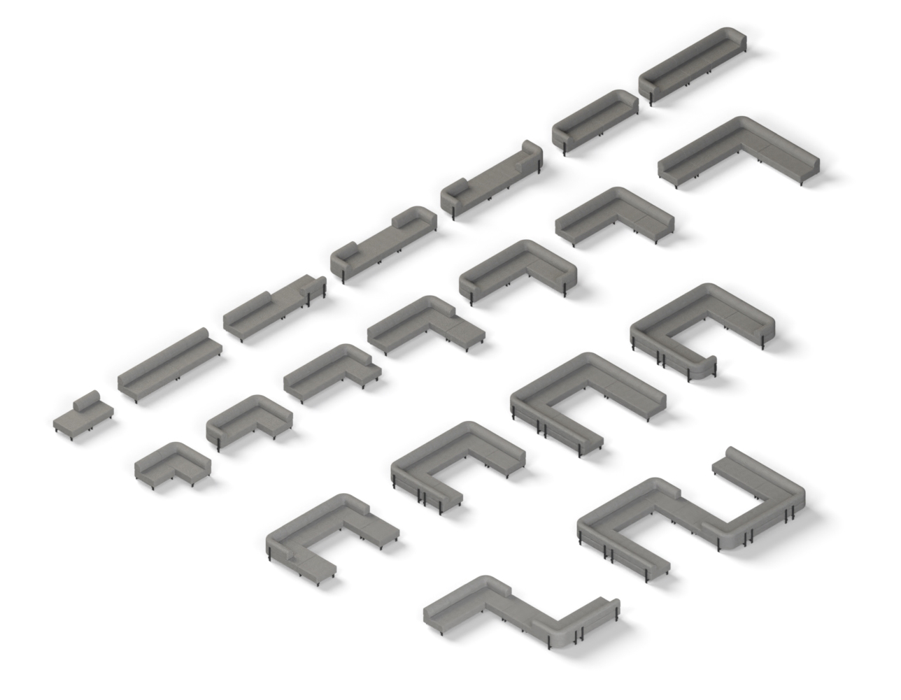 Elephant Sofa 2-Seater Left Arm / Corner ‒ KARIMOKU NEW STANDARD (KNS)